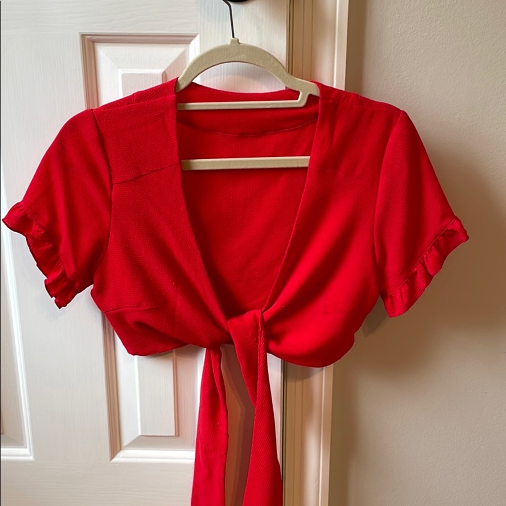 Tied crop top